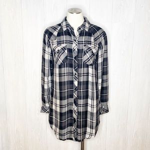 Rails | Plaid Tunic Button Down Shirt Sz. S